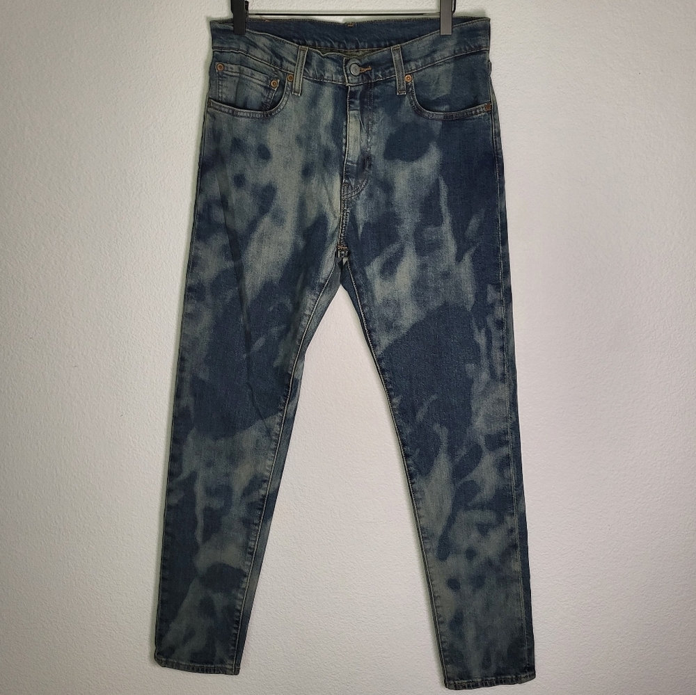 Vintage Levi's Slim Tapered Fit Blue Denim Tye Dye Jeans size 32x32